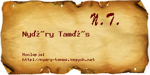 Nyáry Tamás névjegykártya