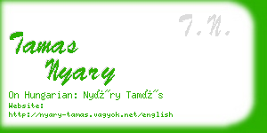 tamas nyary business card